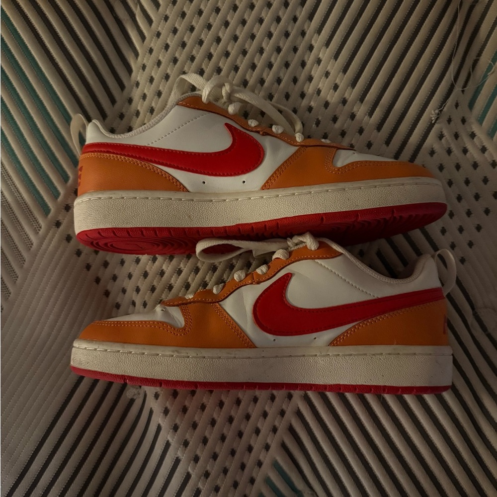 Nike Kids' White, Orange, and Red Sneakers
